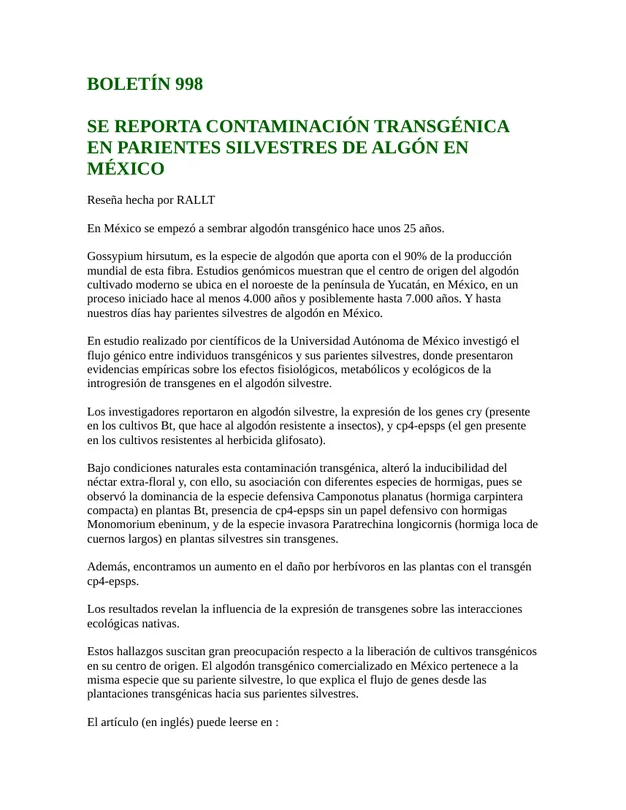 Vista previa del boletín 998